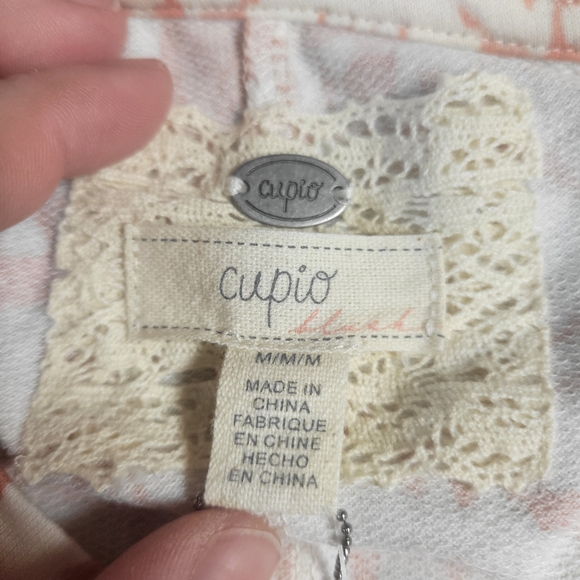 Cupio NWT Peach Patterned Women's Top Size Medium - Picture 5 of 5